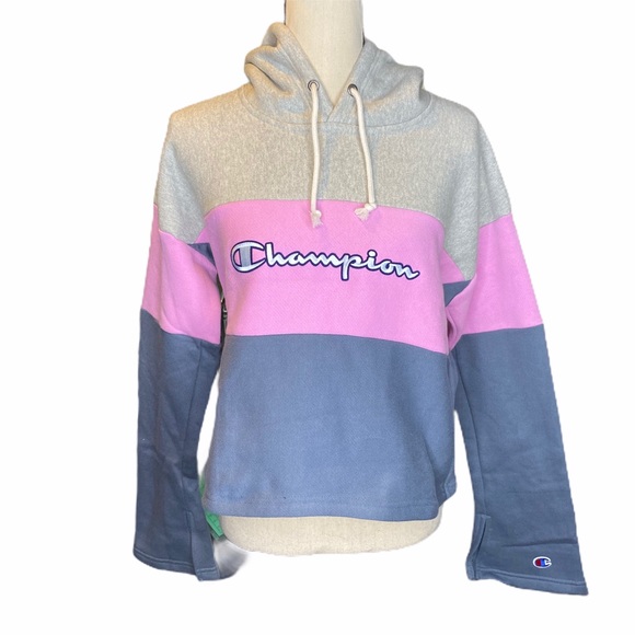 Champion Tops - NWT Champion Color Block Crop Hoodie